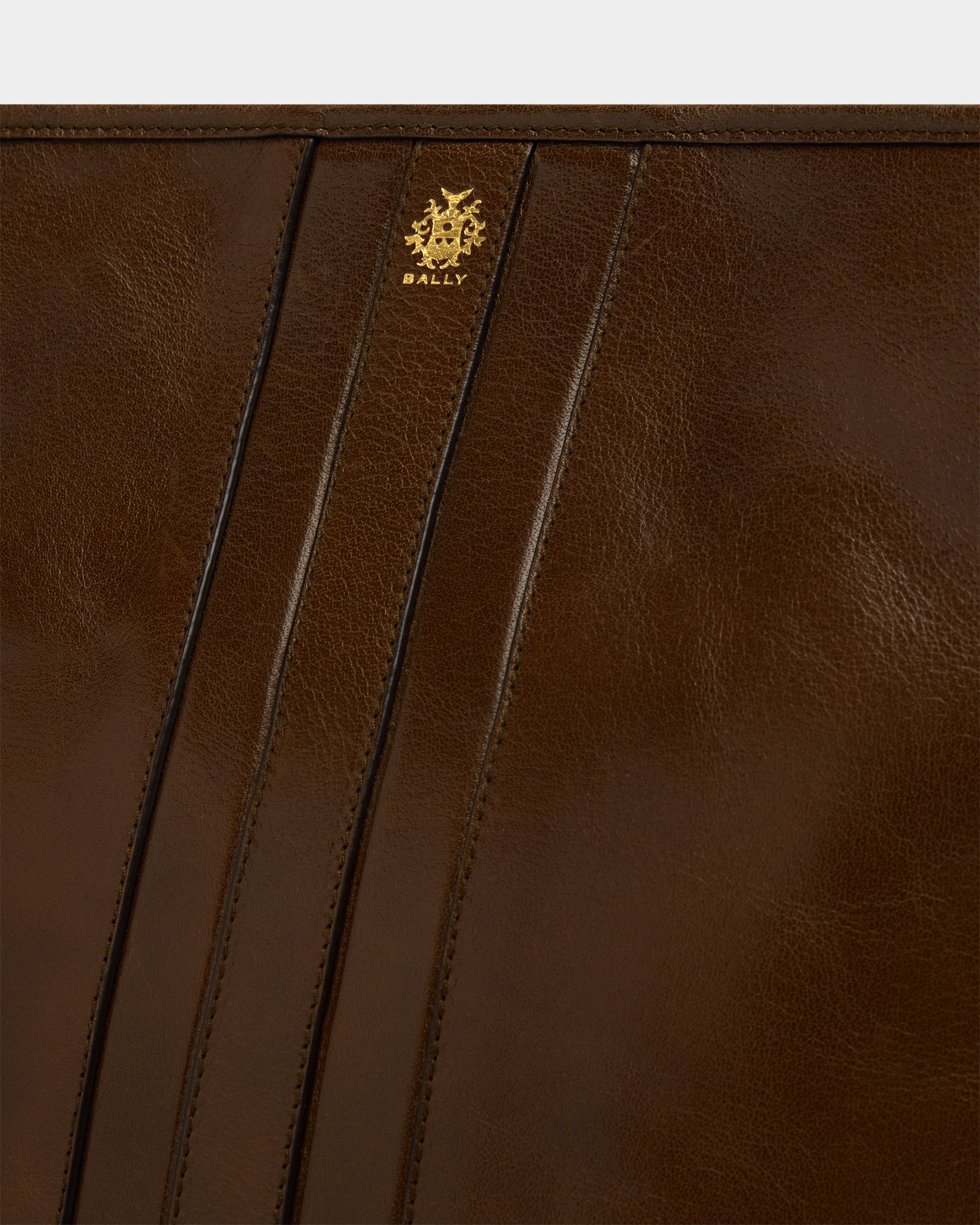 Signature Bucket Bag in Brown Leather - Image 6