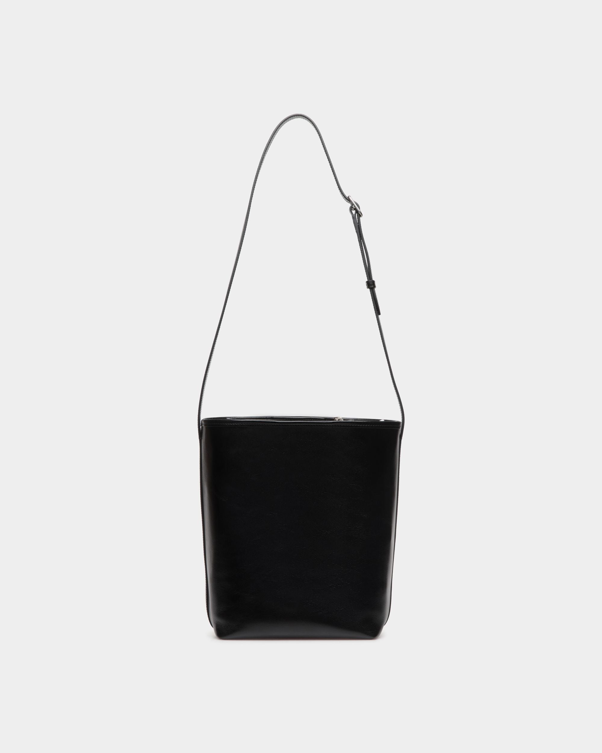 Signature Bucket Bag in Black Leather - Image 3