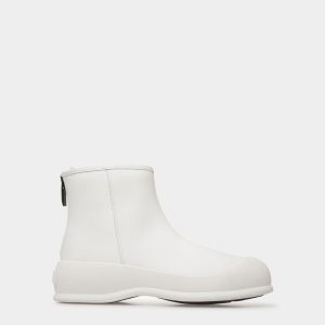 Frei Boots In White Rubber-coated Leather