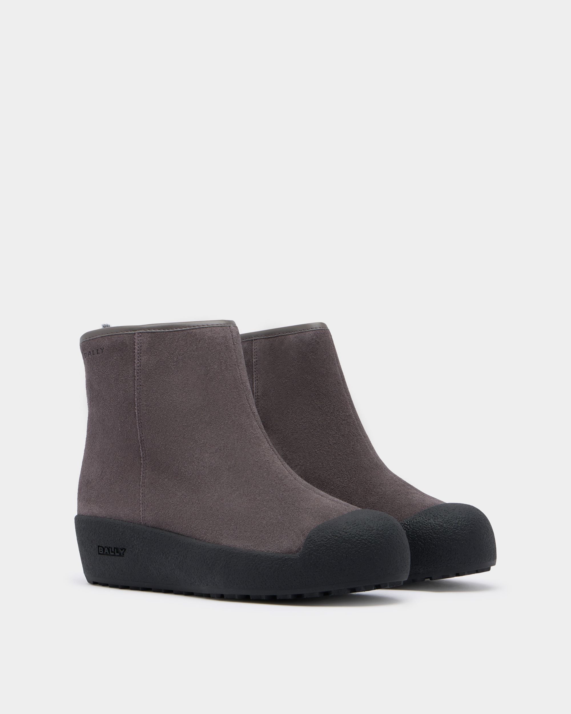 Bally Curling Bootie in Grey Suede - Image 2