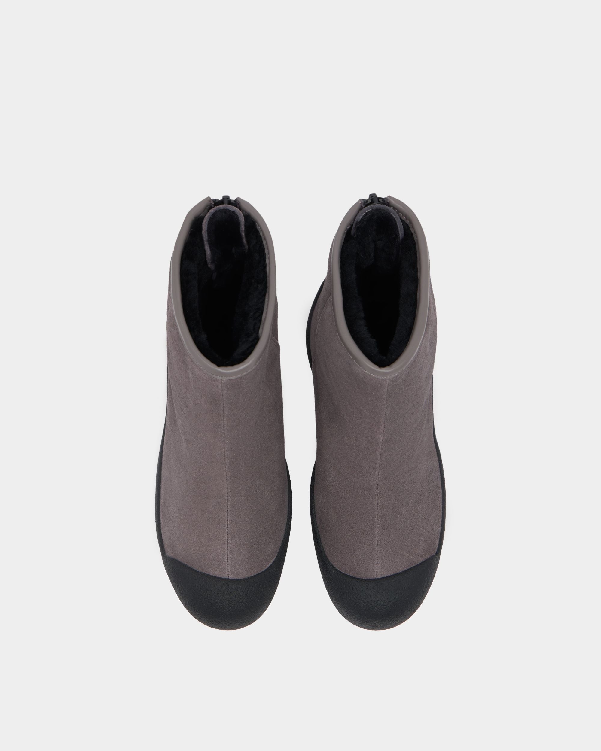 Bally Curling Bootie in Grey Suede - Image 4