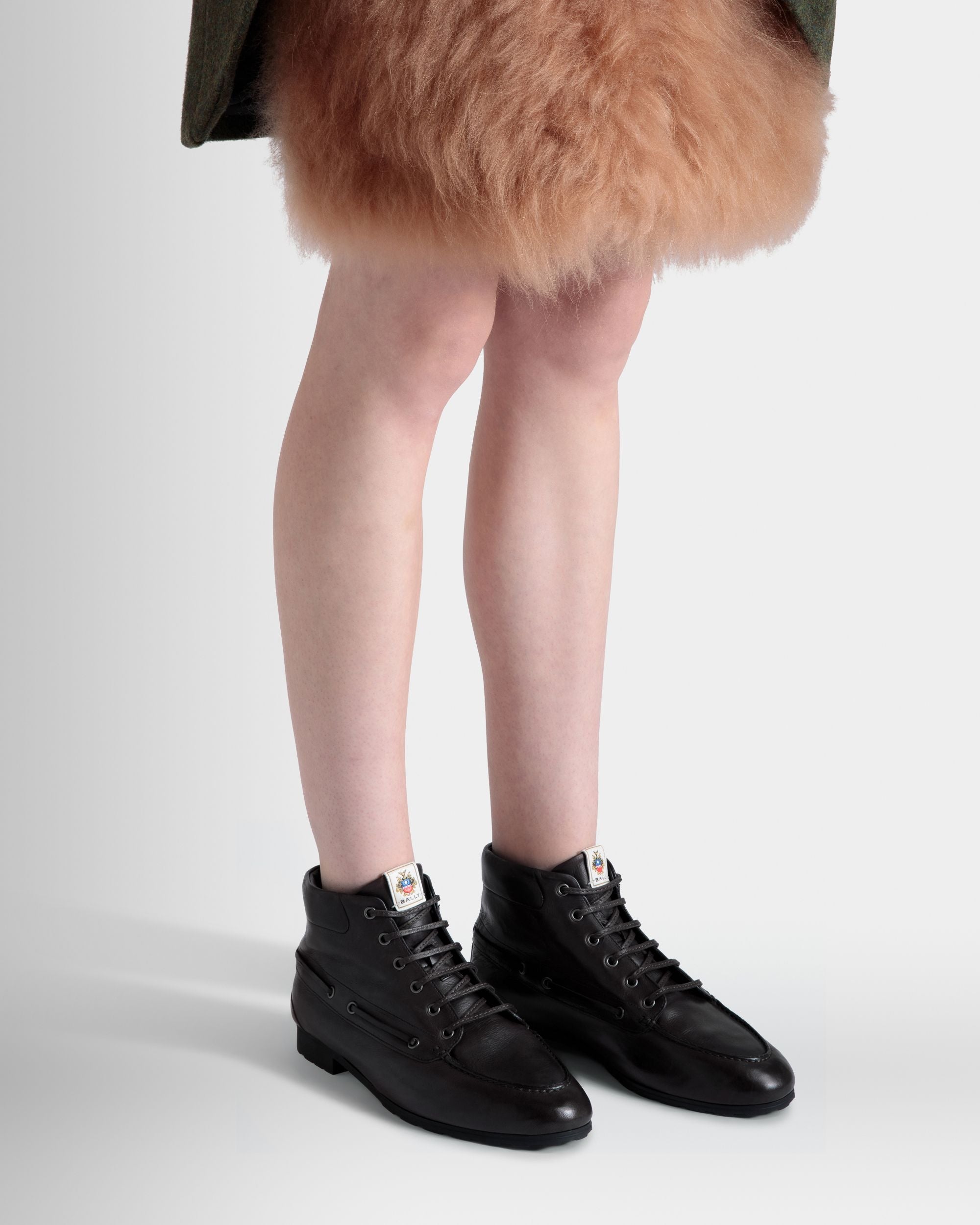 Plume Bootie In Black Leather - Image 2