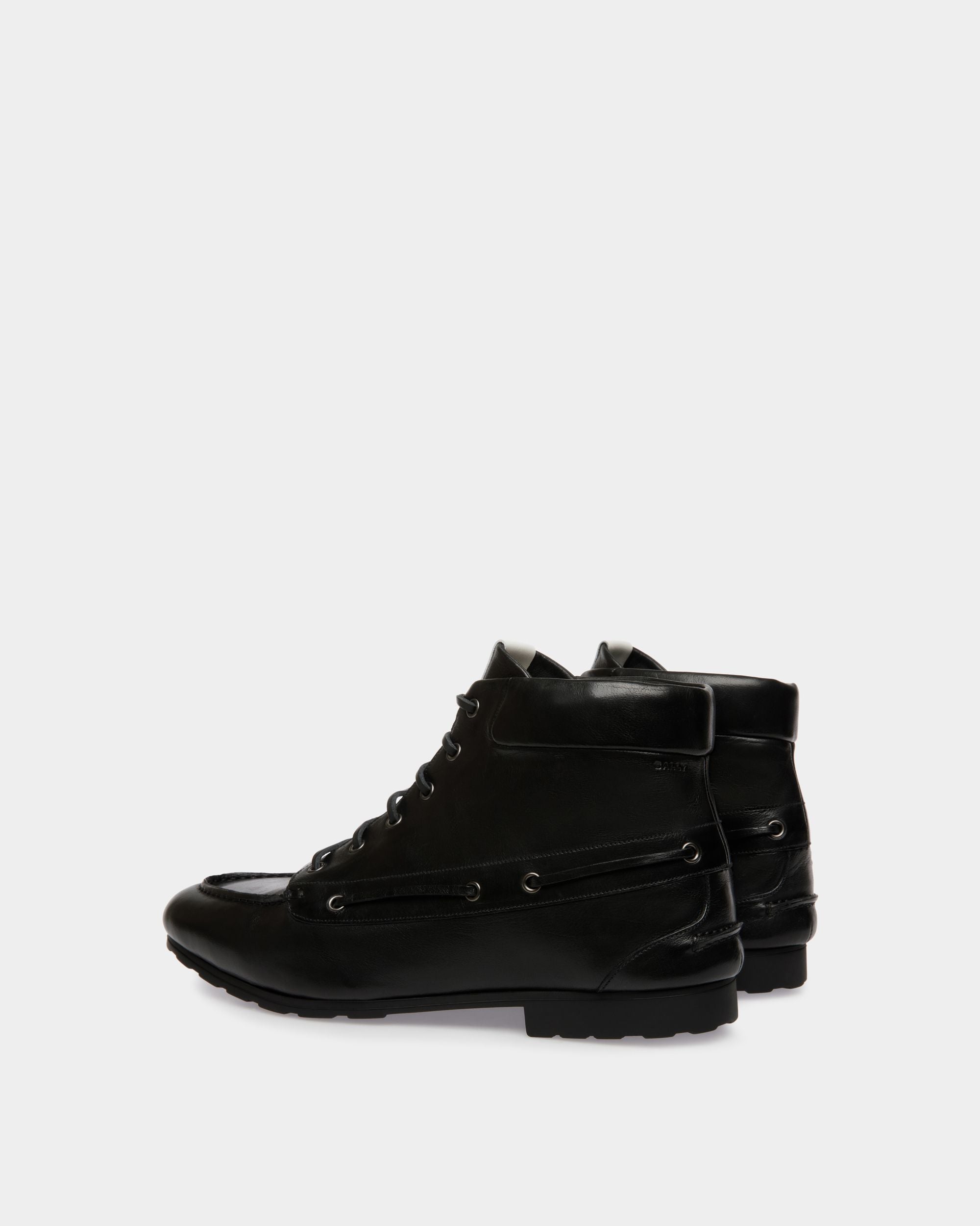 Plume Bootie In Black Leather - Image 4