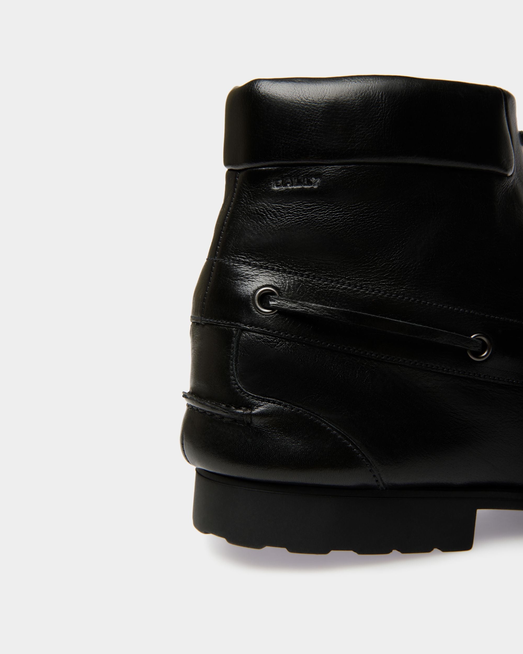 Plume Bootie In Black Leather - Image 5