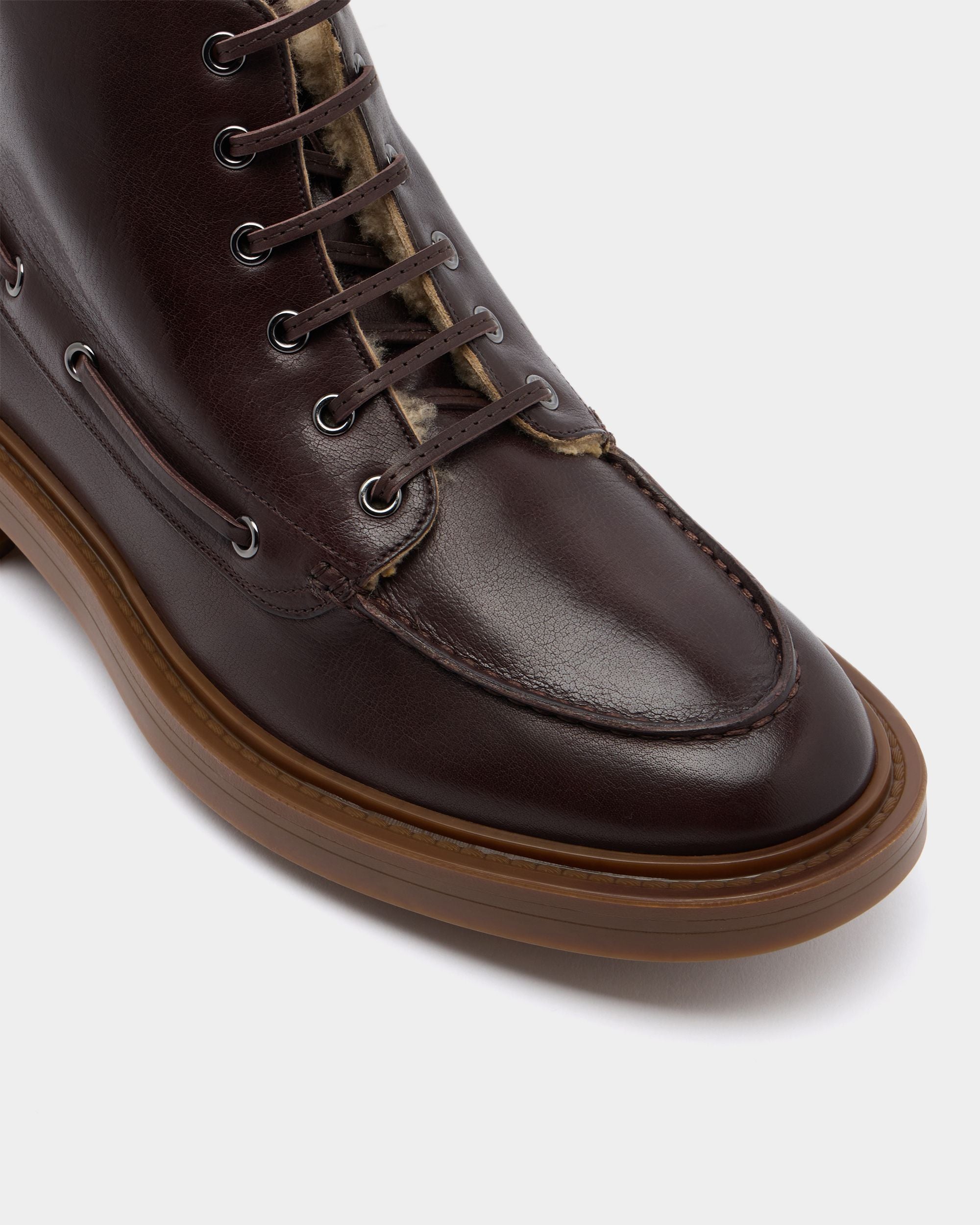 B-Lug Bootie in Ebano Leather - Image 6