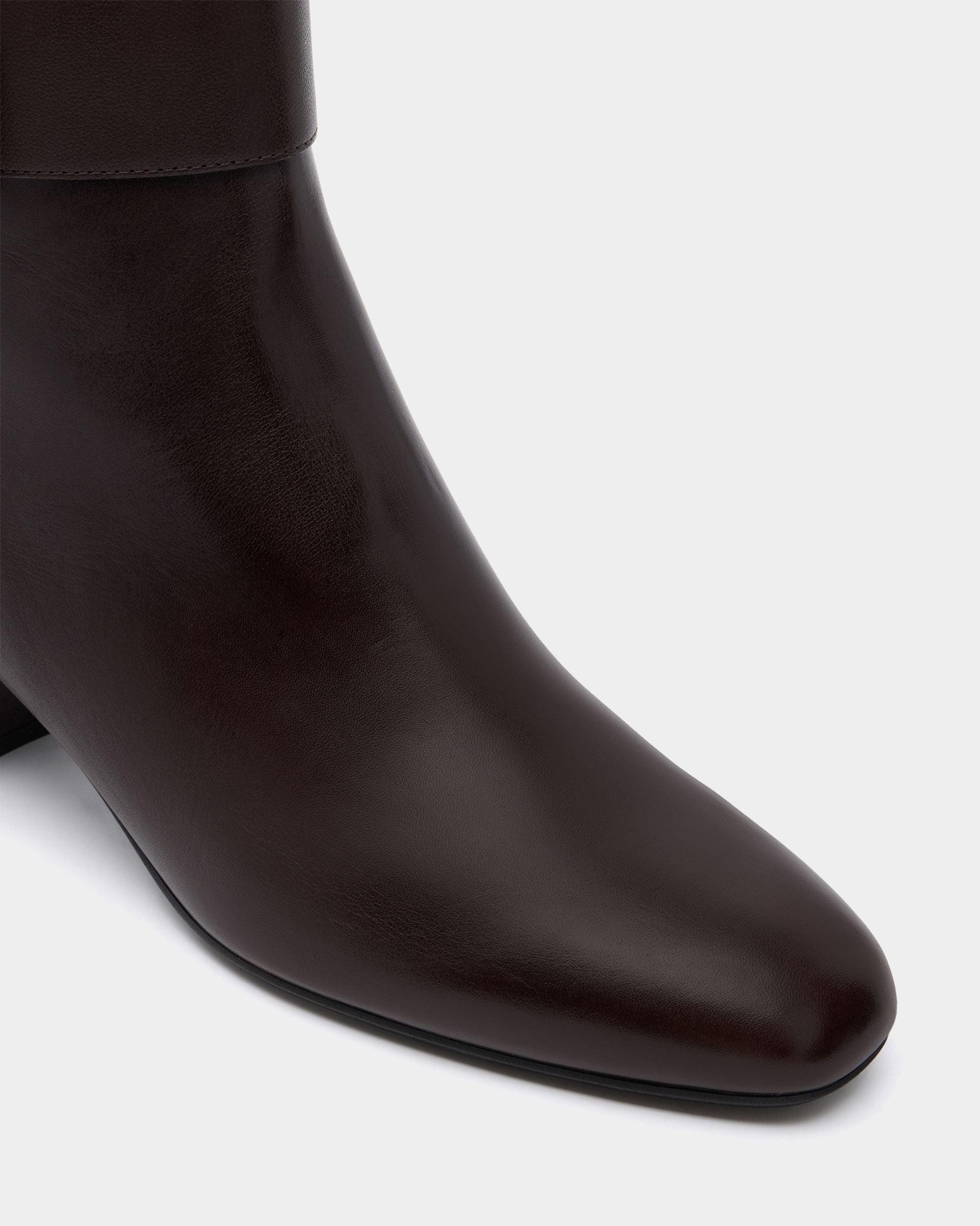 Bally Boucle Bootie in Brown Leather - Image 6