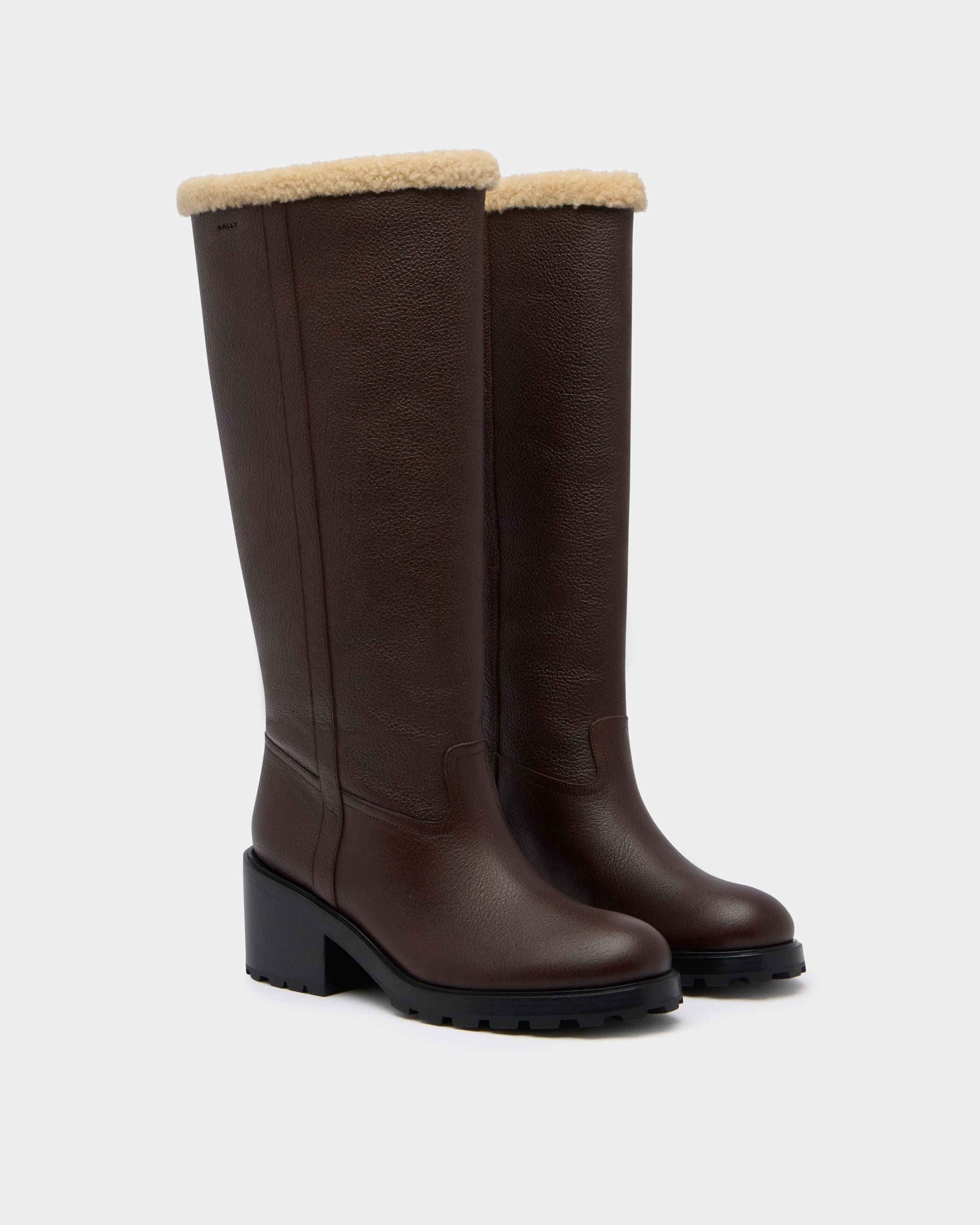 Gusto Boot in Brown Grained Leather - Image 3