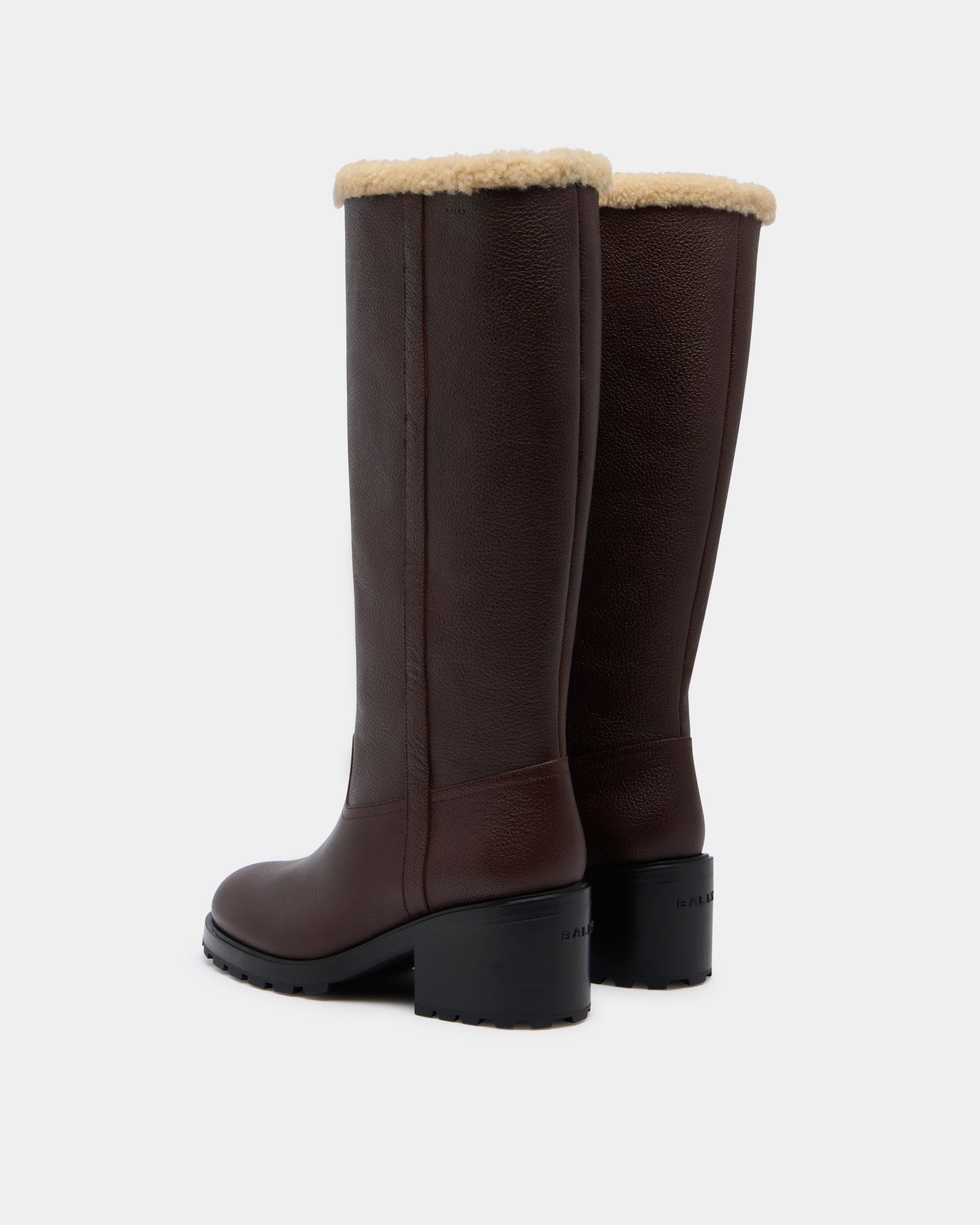 Gusto Boot in Brown Grained Leather - Image 4