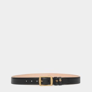 Glen 30mm Belt in Black Leather