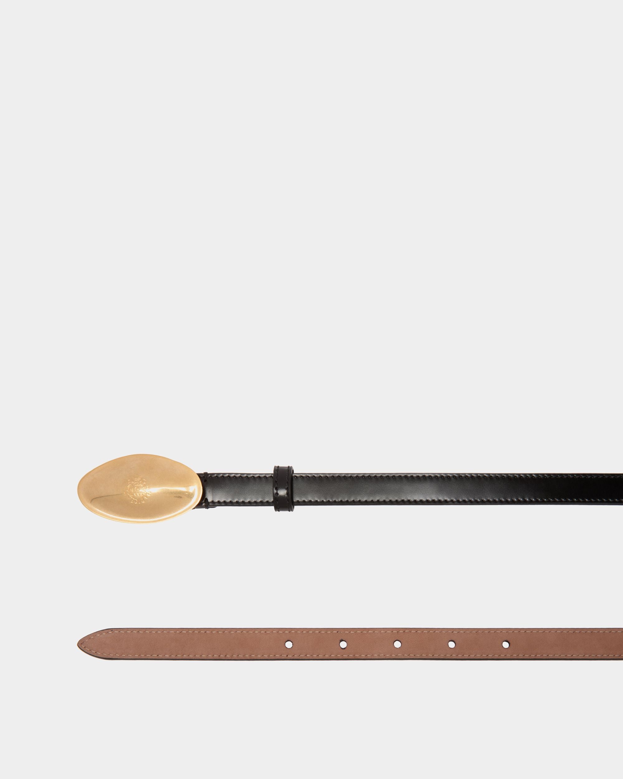 Swissness 15mm Belt In Black Brushed Leather - Image 2