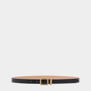 Glen 20 mm Belt in Black Leather