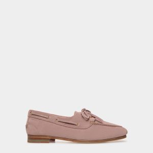 Plume Moccasin in Light Mauve Suede