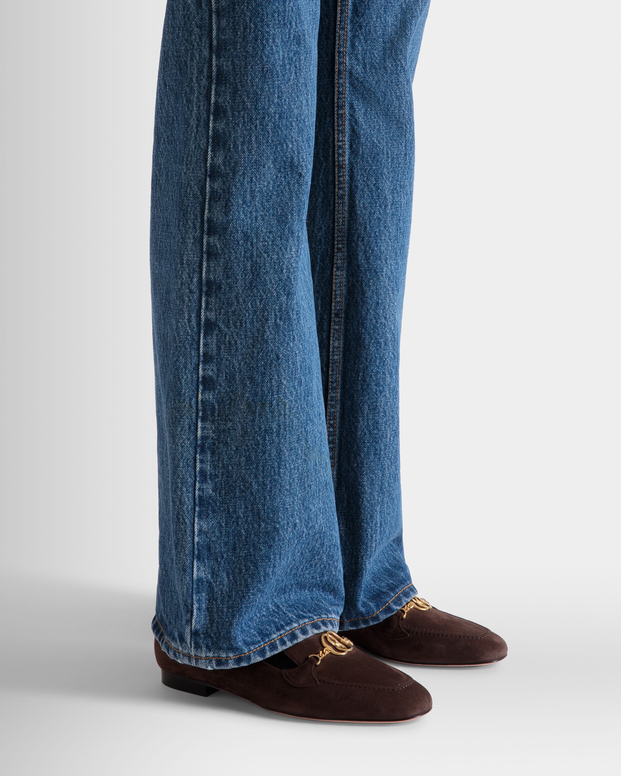 Daily Emblem Loafer in Ebano Suede - Image 2