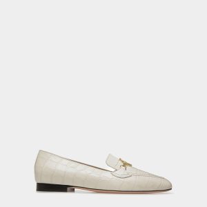 Daily Emblem Loafer In Bone Leather