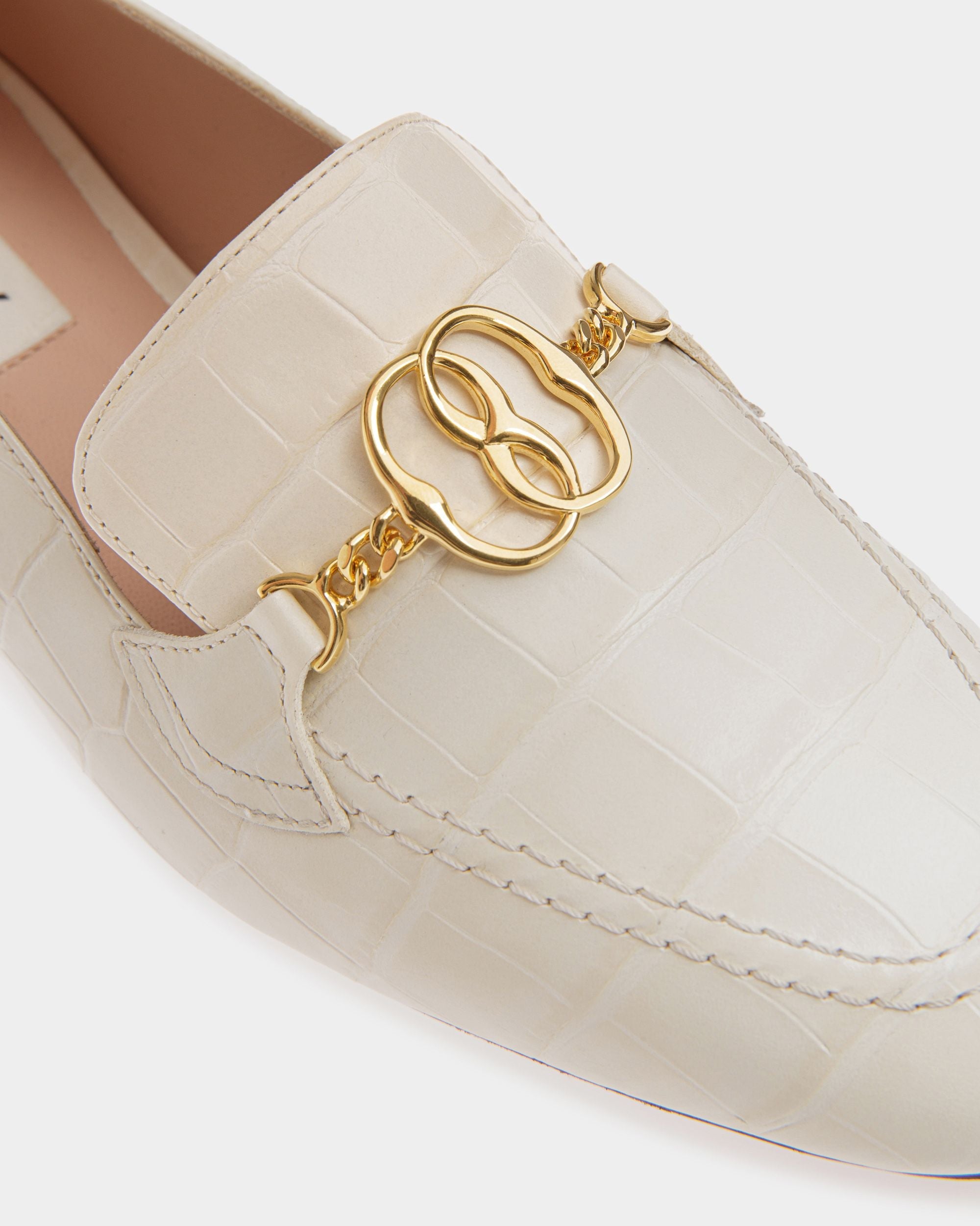 Daily Emblem Loafer In Bone Leather - Image 4
