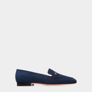 Daily Emblem Loafer in Blue Suede