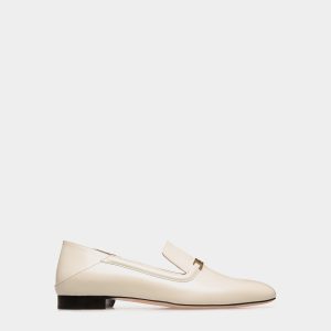 Deco Slipper in White Leather