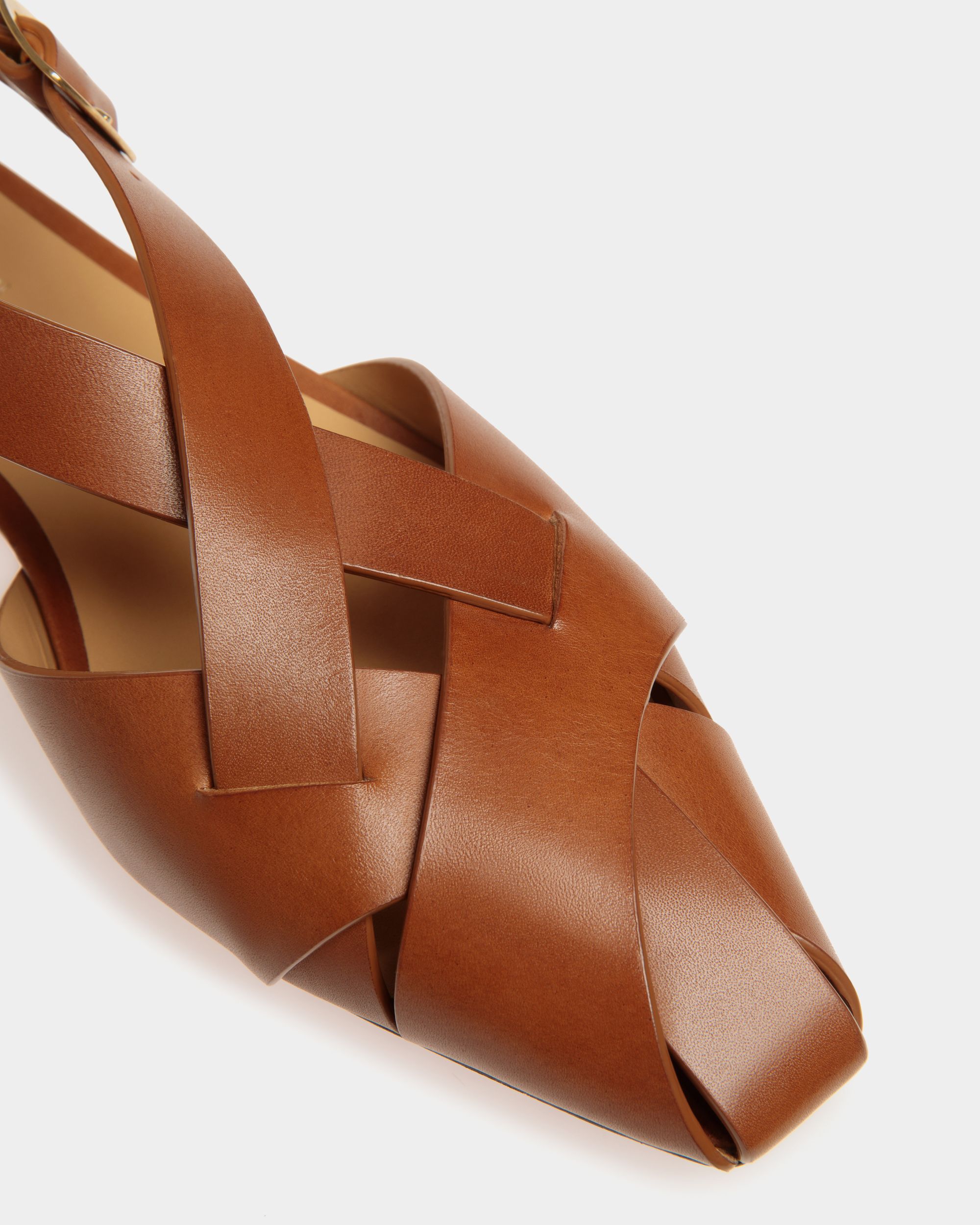 Sylt Flat in Brown Brushed Leather - Image 6