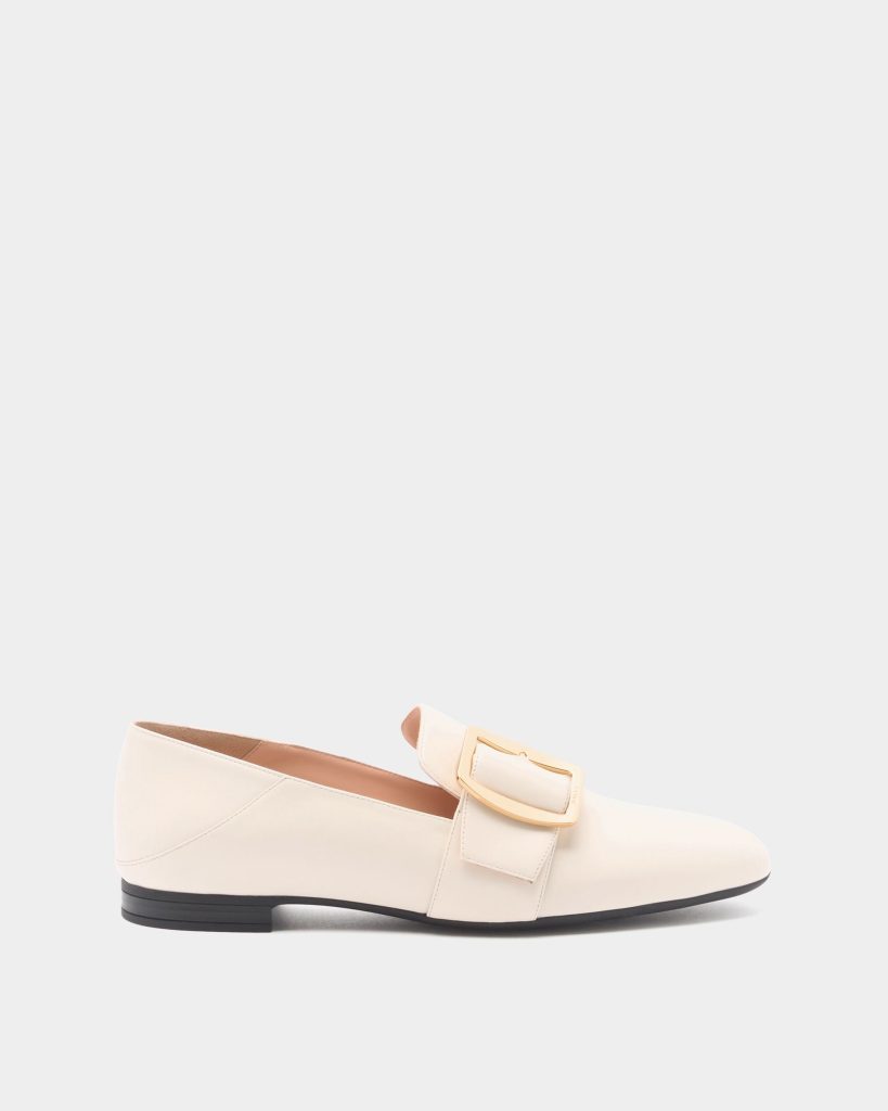 Bally Boucle Slipper in Ivory Leather