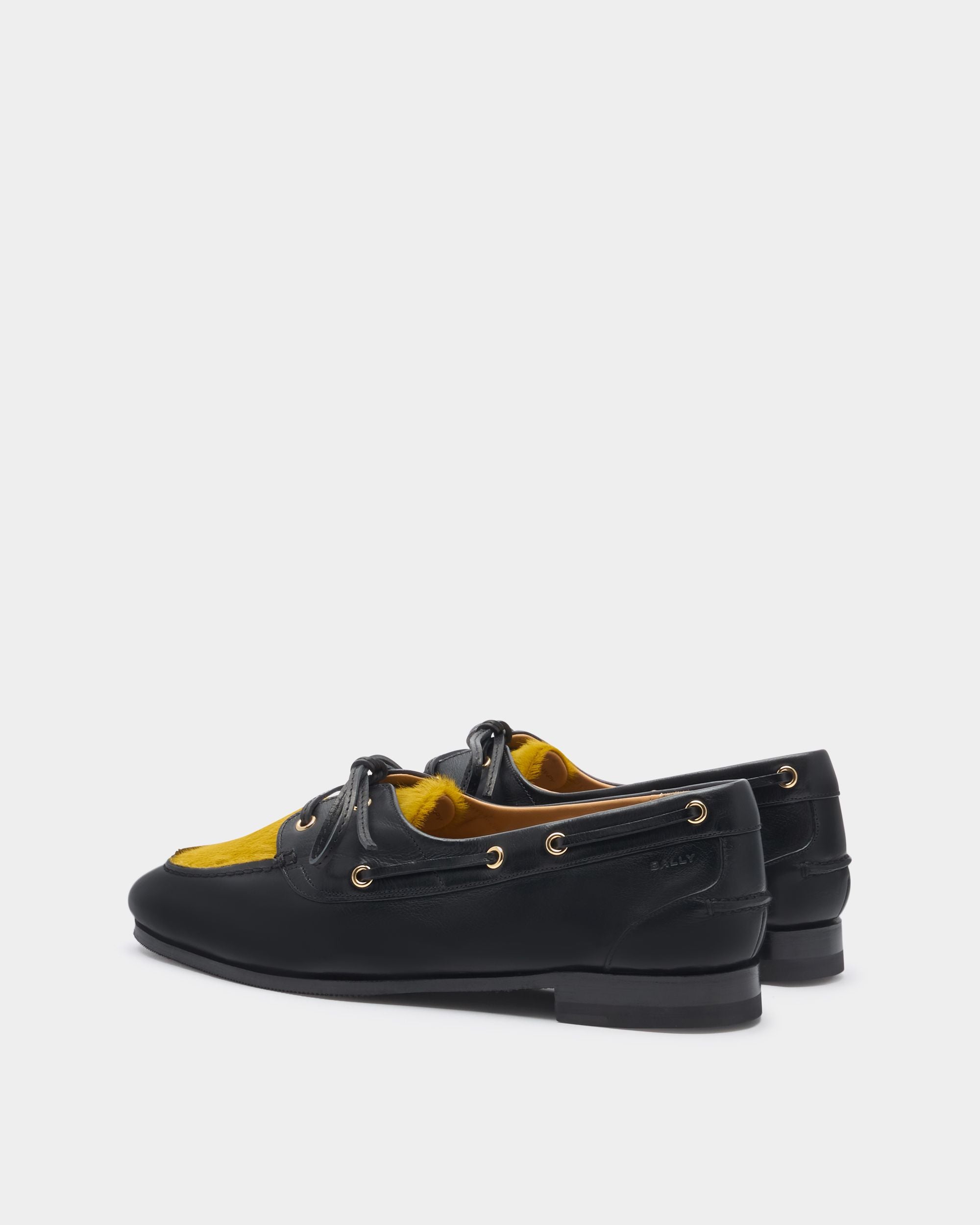 Plume Moccasin in Black Leather - Image 4