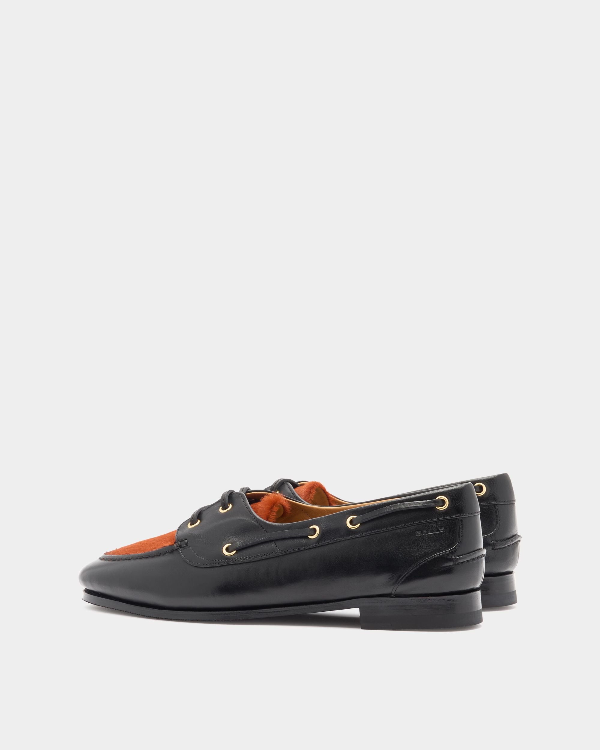 Plume Moccasin in Black Leather - Image 4
