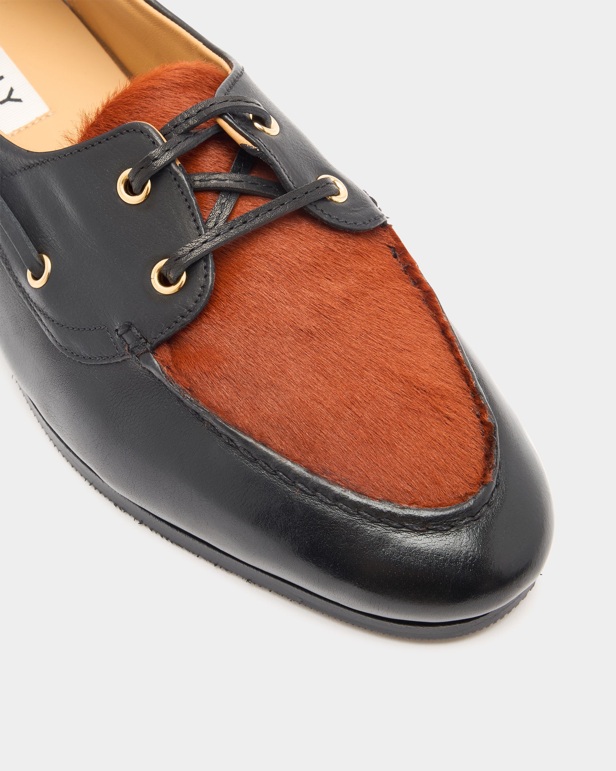 Plume Moccasin in Black Leather - Image 6