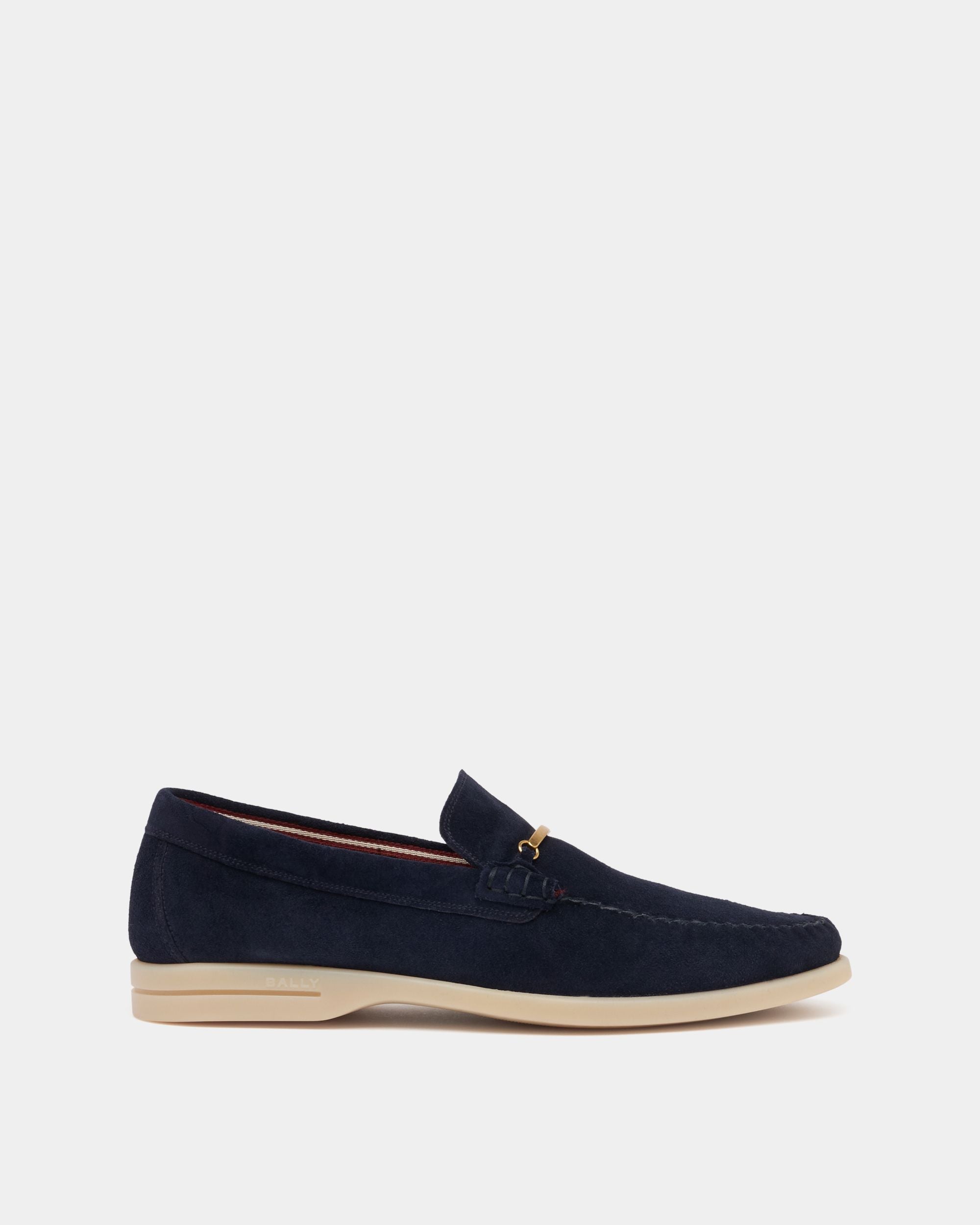 Switz Moc Moccasin in Navy Blue Suede