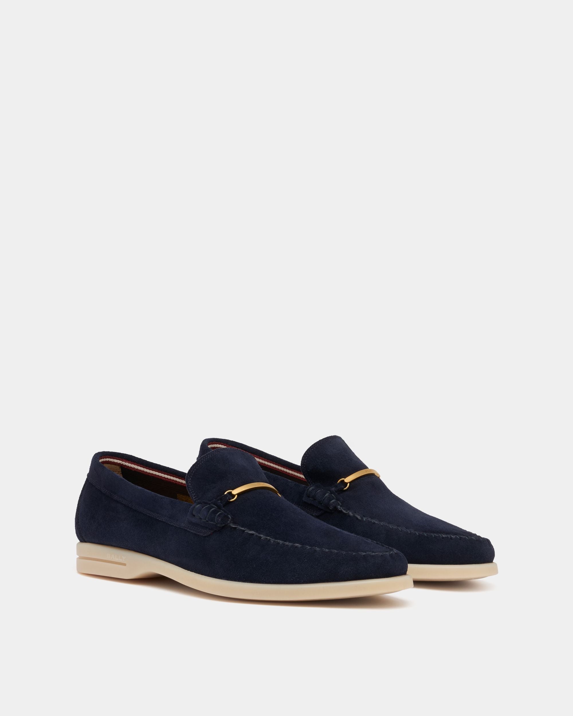 Switz Moc Moccasin in Navy Blue Suede - Image 2