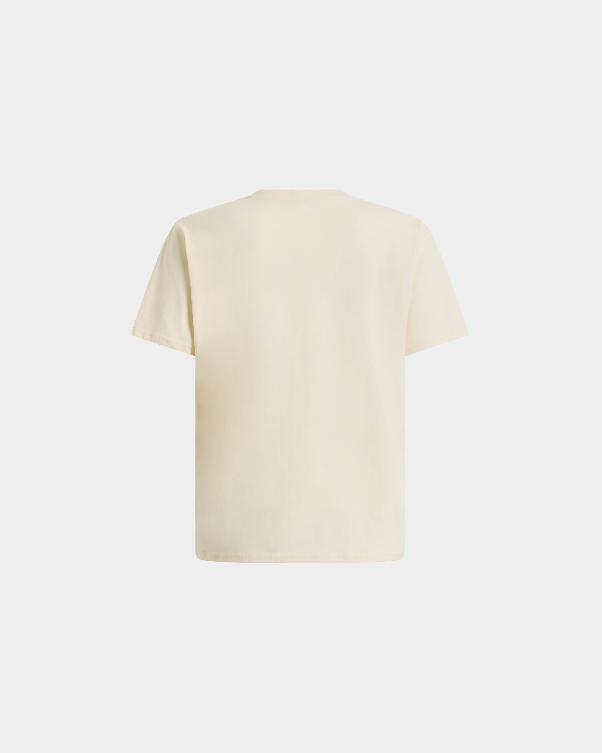 T-Shirt in Ivory Cotton With a Bally Crest - Image 7