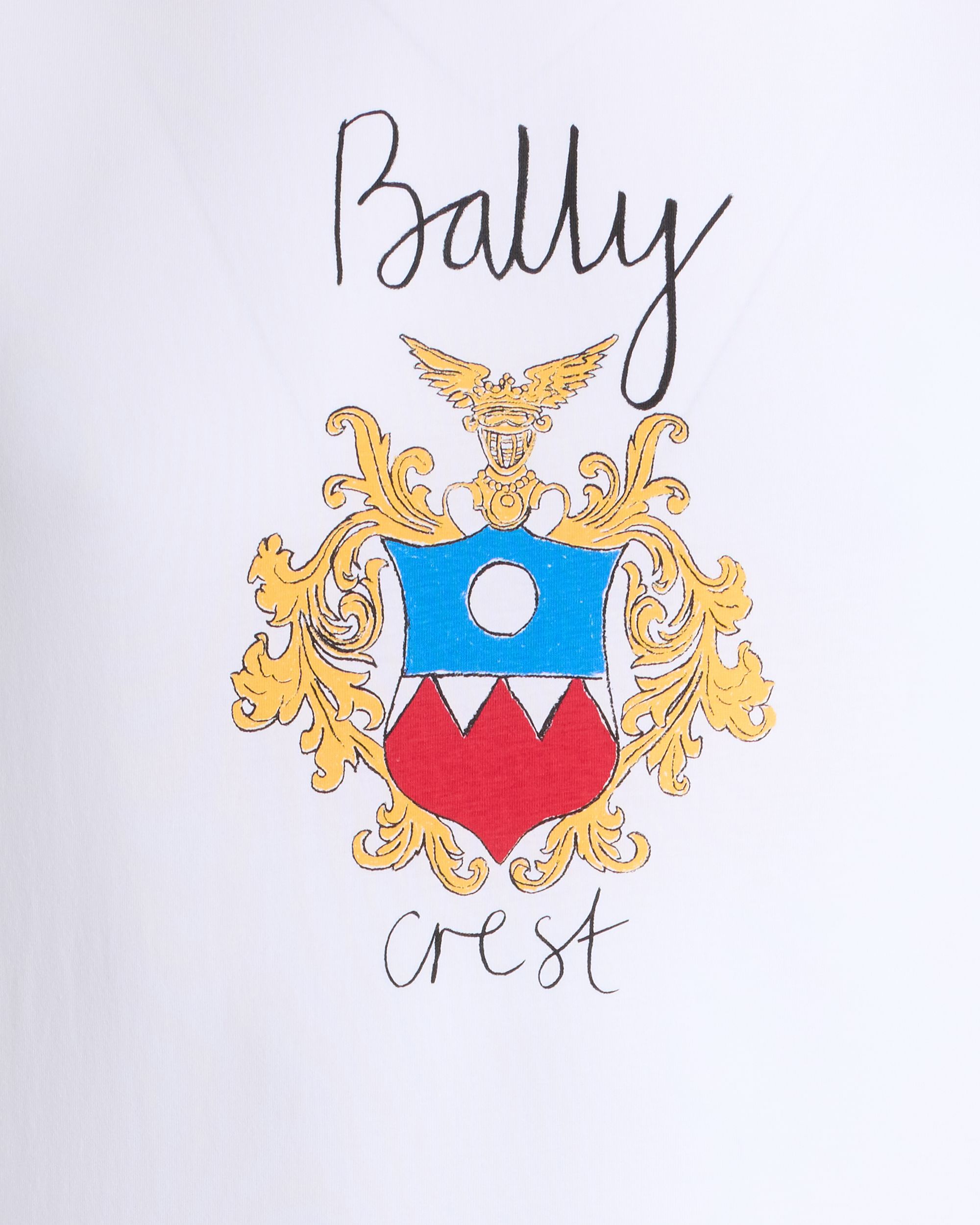 T-Shirt in White Cotton With a Bally Crest - Image 4