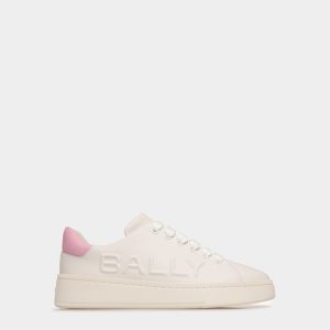 Raise Sneaker In White And Pink Leather
