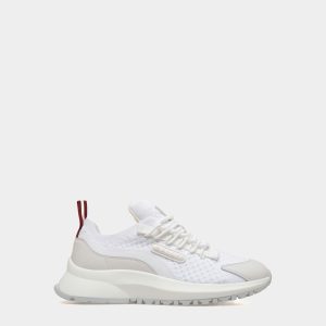 Outline Sneaker in White Knit Fabric