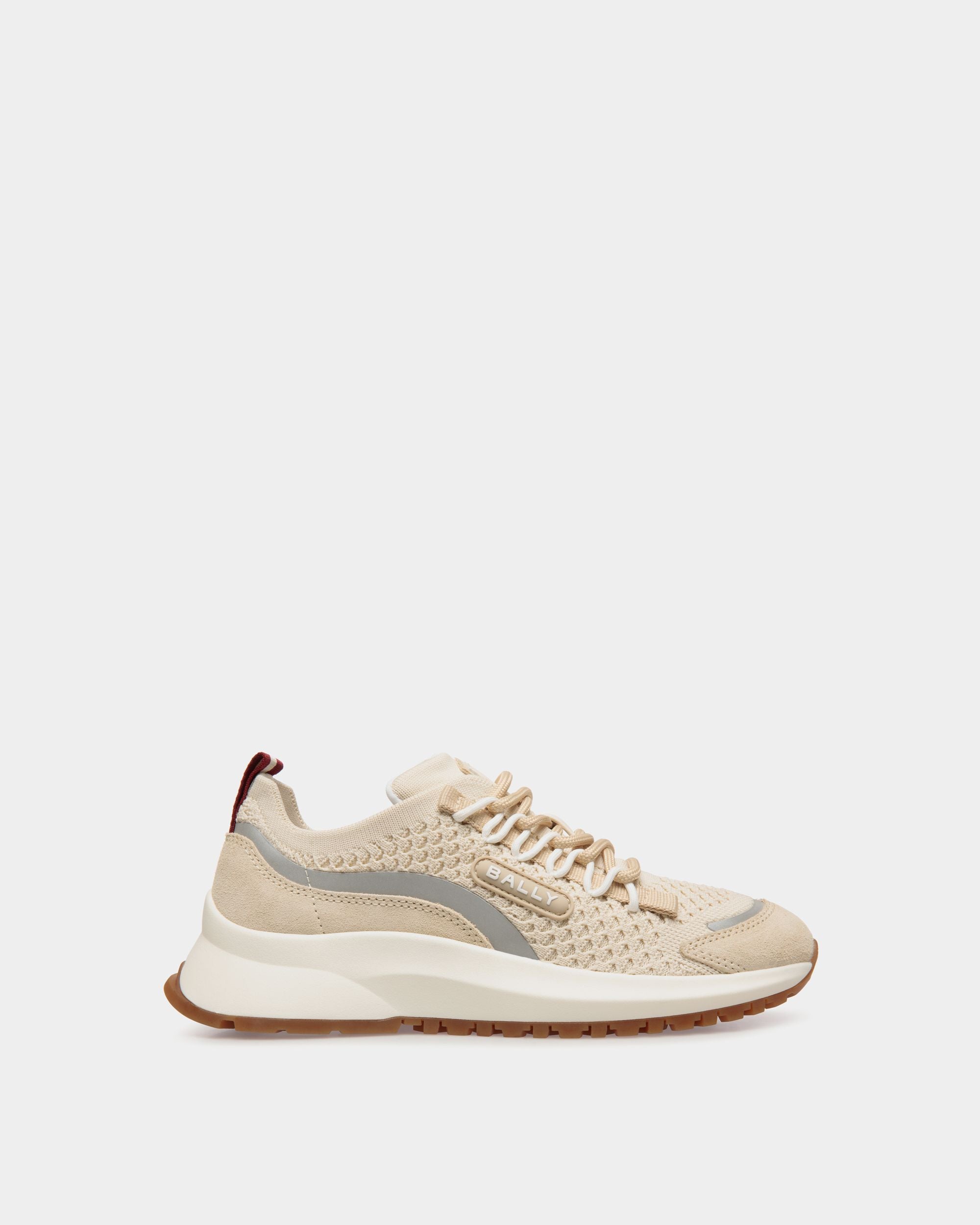 Outline Sneaker in Ivory and Champagne Knit