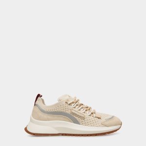 Outline Sneaker in Ivory and Champagne Knit