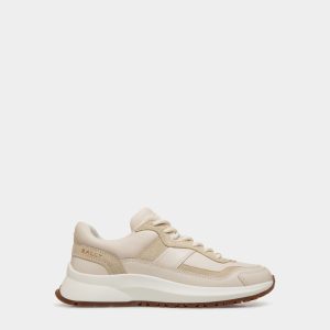 Outline Sneaker in Ivory and Champagne Leather