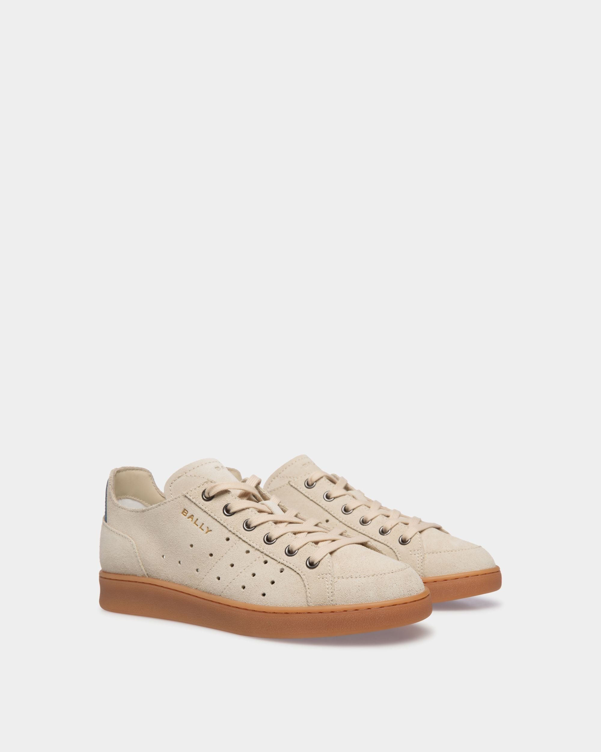 Tennis Sneaker in Champagne Suede - Image 3