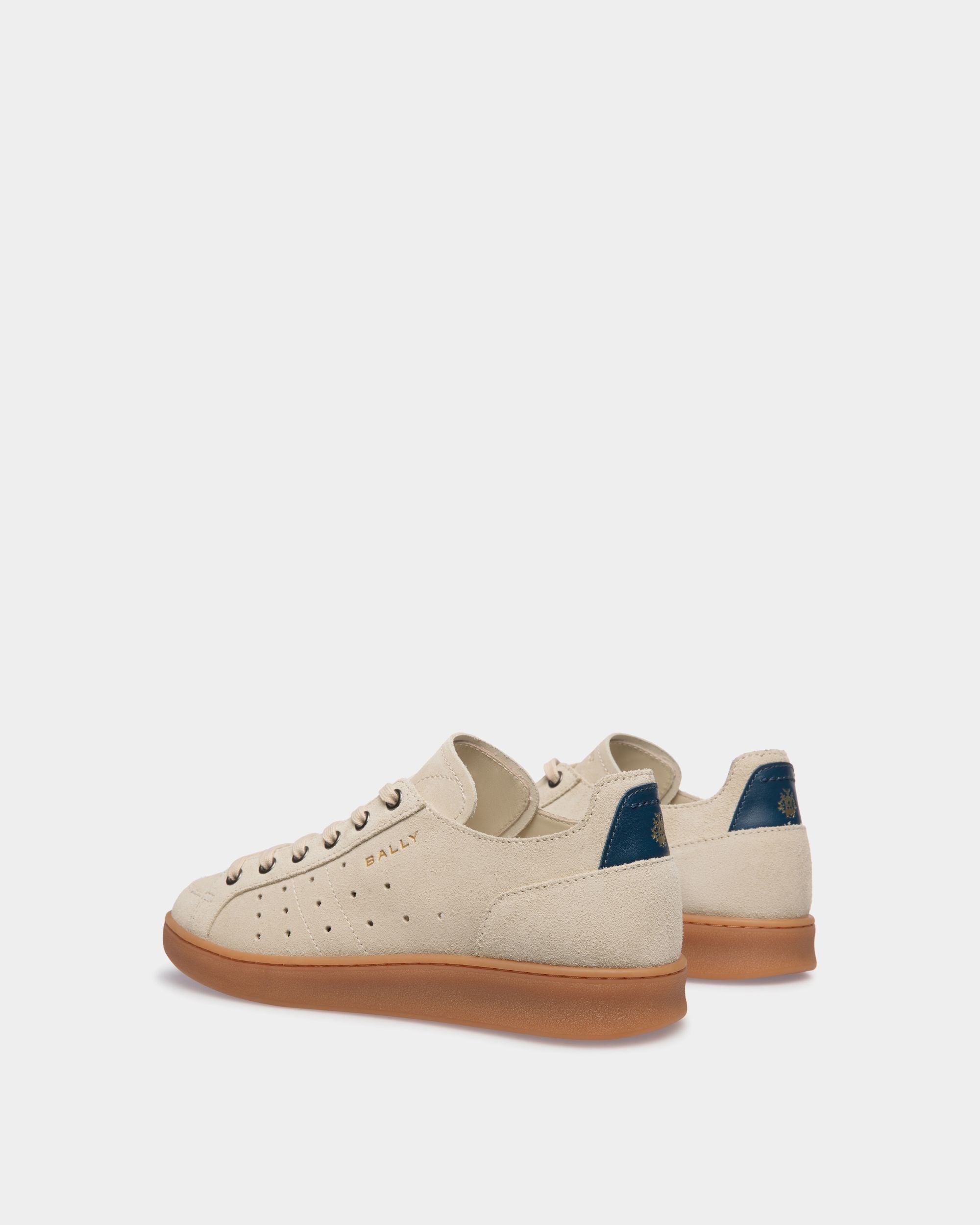Tennis Sneaker in Champagne Suede - Image 4