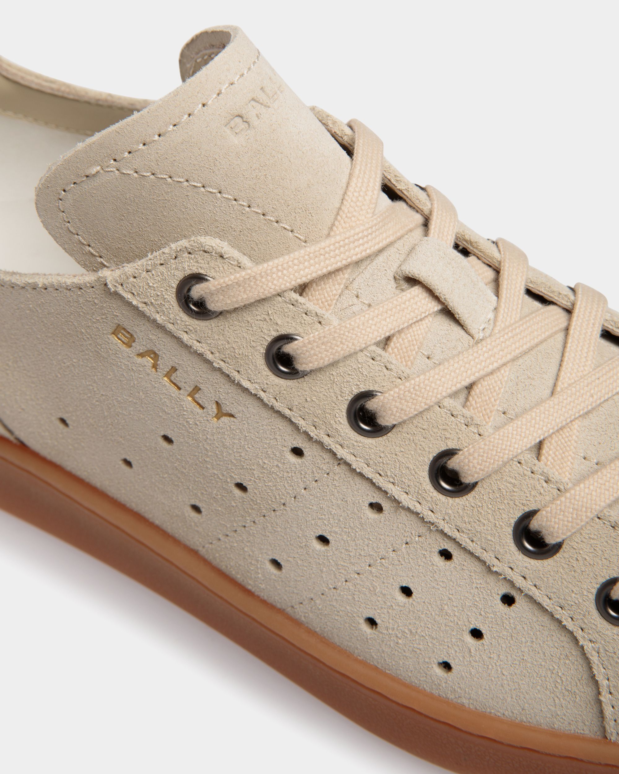 Tennis Sneaker in Champagne Suede - Image 6