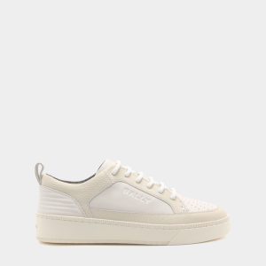 Raise Sneaker in White Grained Leather