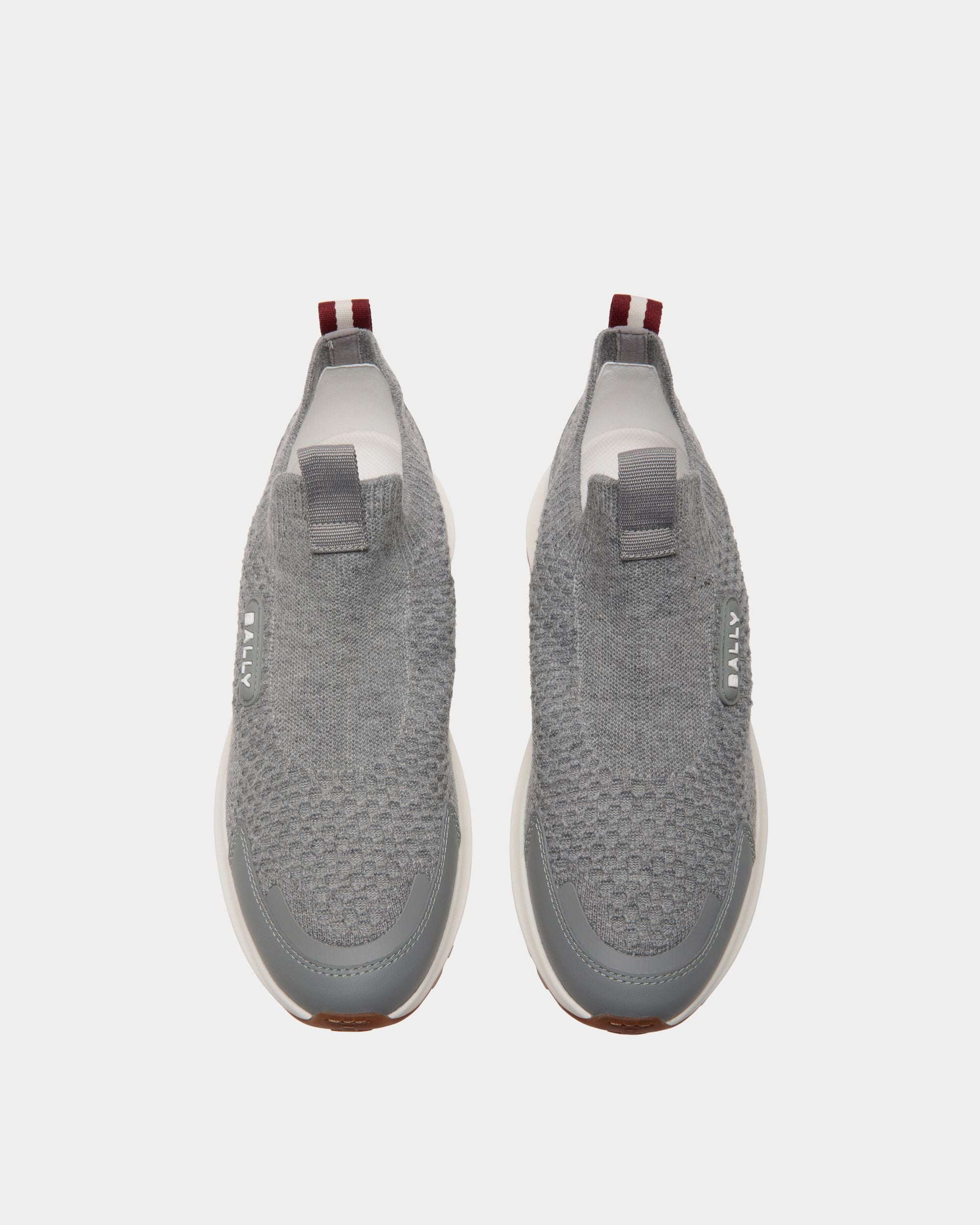 Outline Sneaker in Grey Knit Wool and Acrylic - Image 5