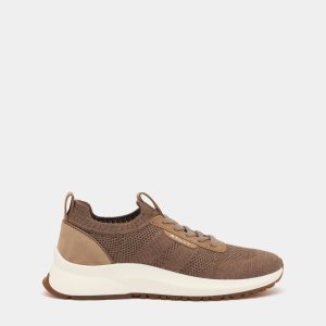 Outline Sneaker in Taupe Leather