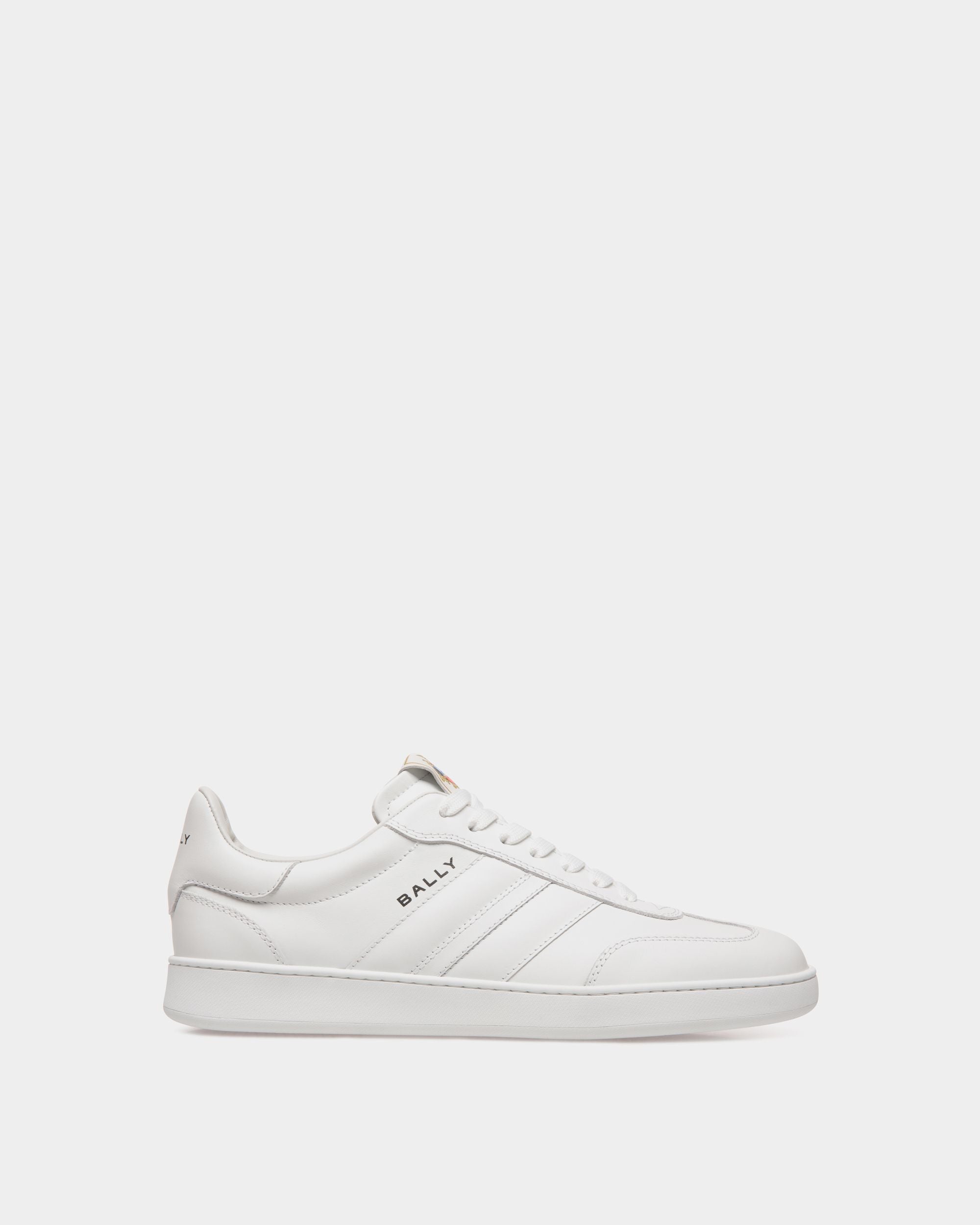 Retro Crest Sneaker in White Leather