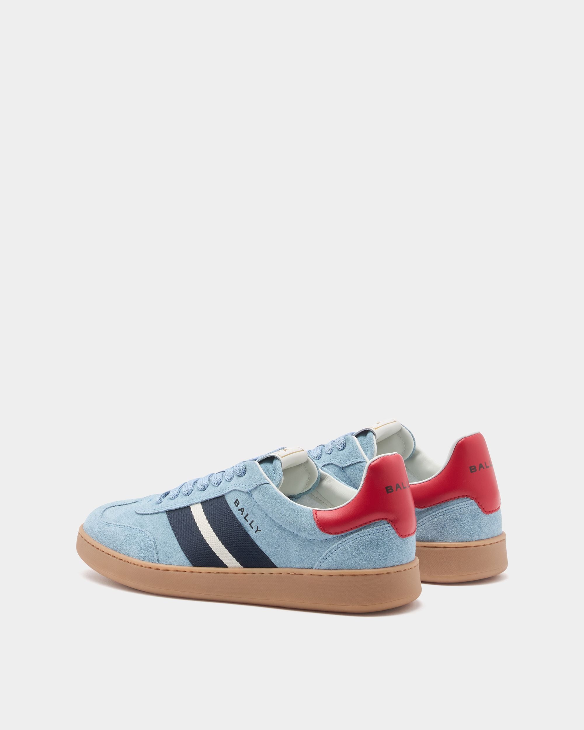 Retro Crest Sneaker in Light Blue Suede - Image 4