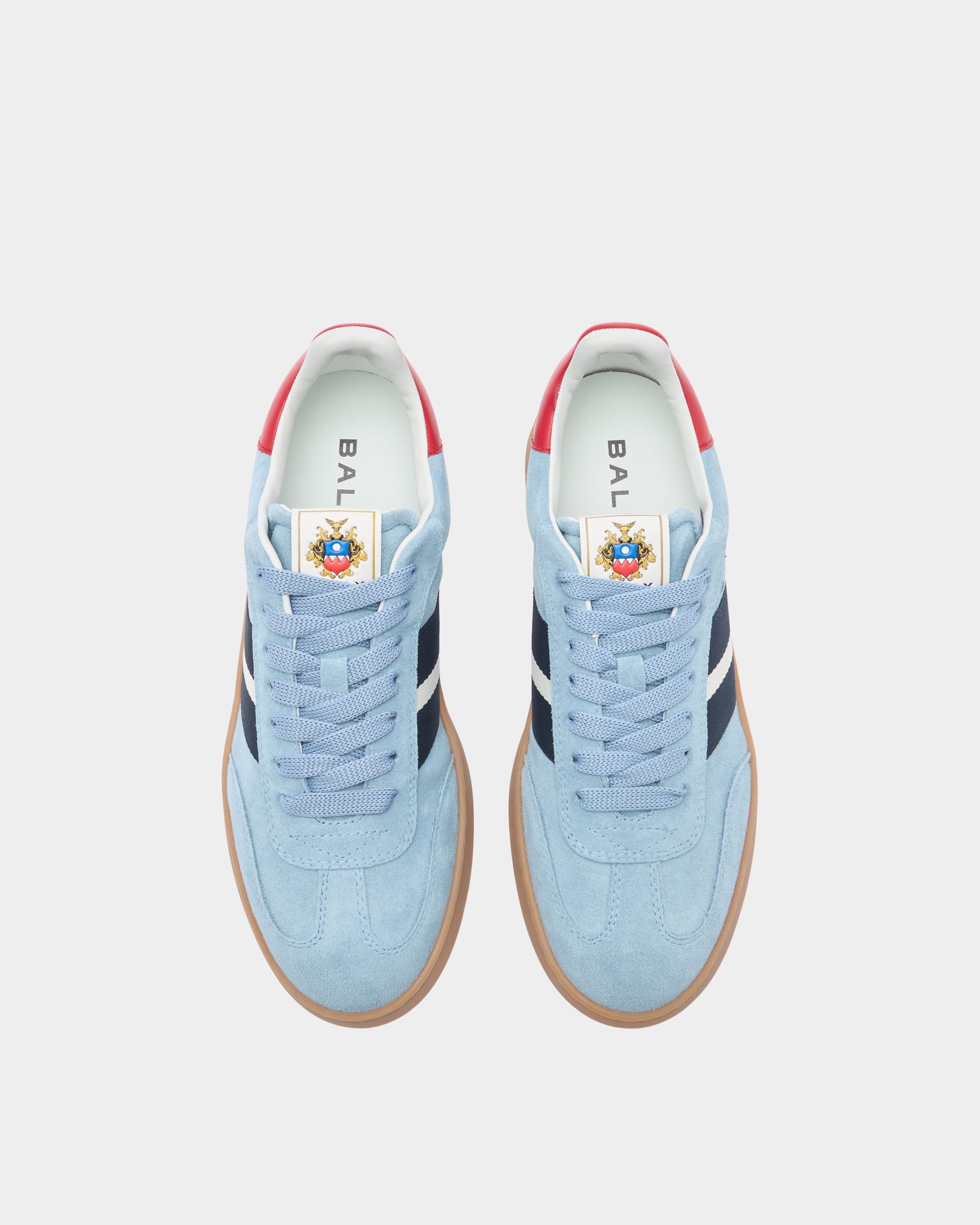 Retro Crest Sneaker in Light Blue Suede - Image 5
