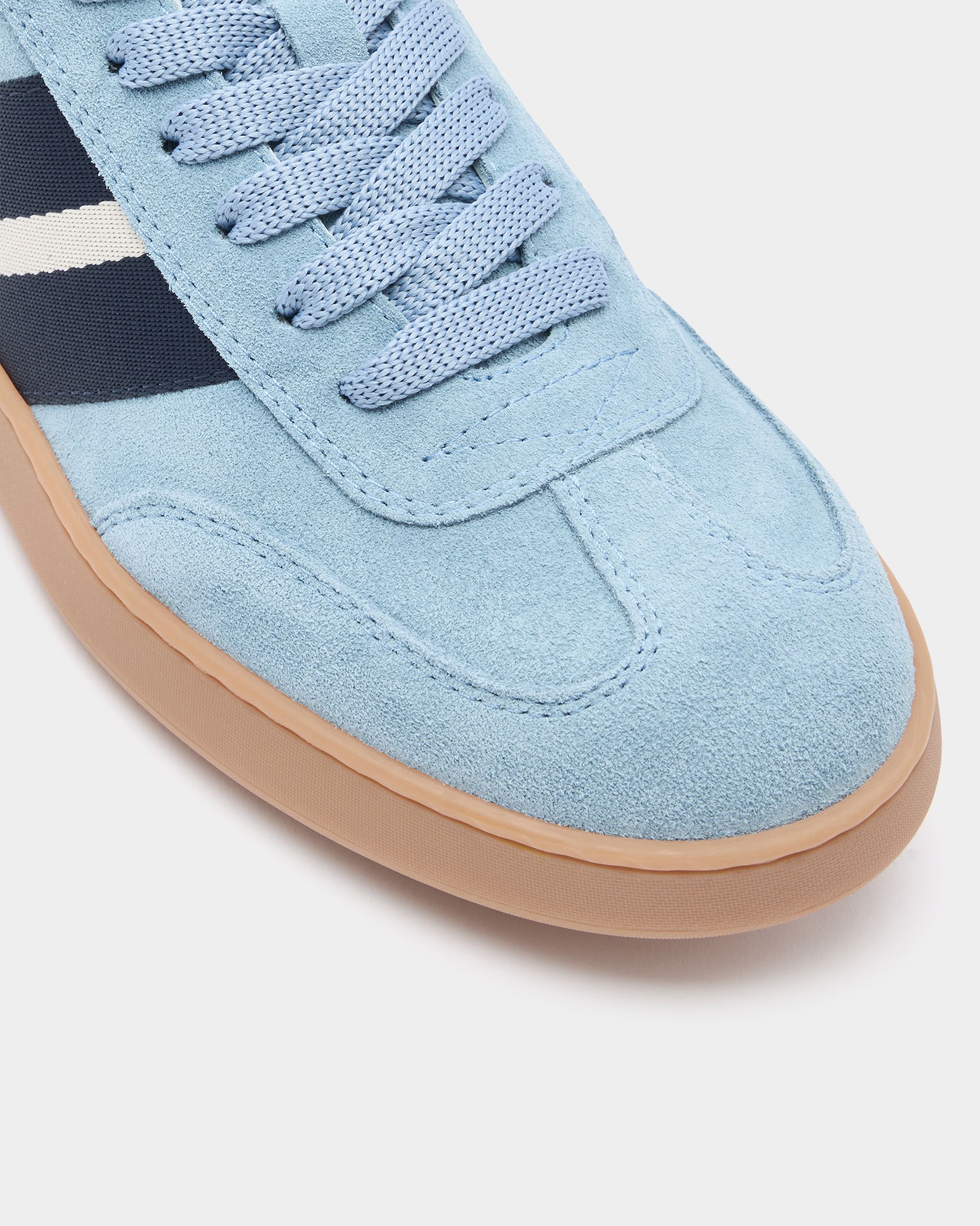 Retro Crest Sneaker in Light Blue Suede - Image 6