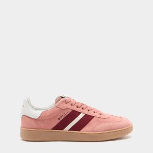 Retro Crest Sneaker in Light Pink Suede