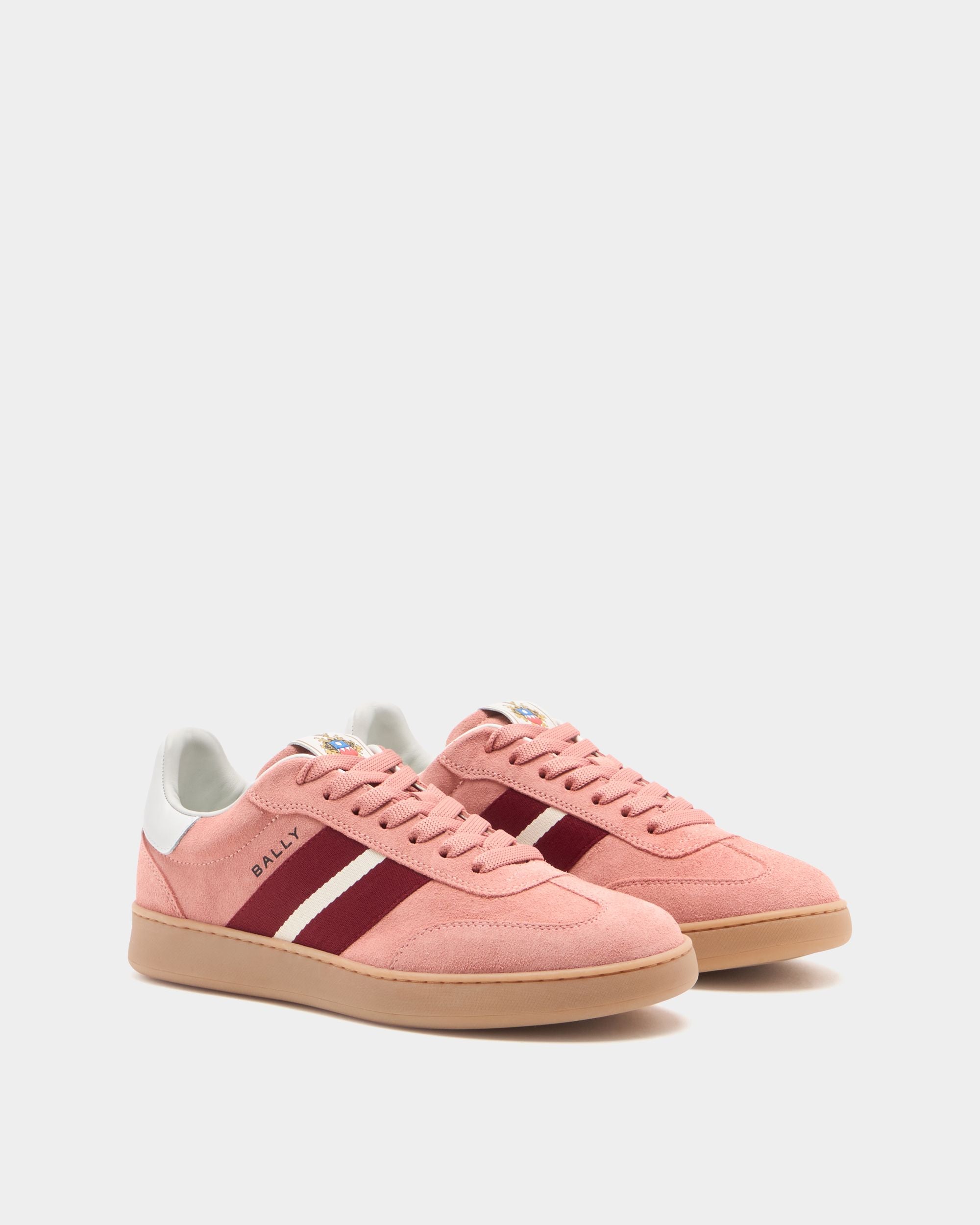 Retro Crest Sneaker in Light Pink Suede - Image 3