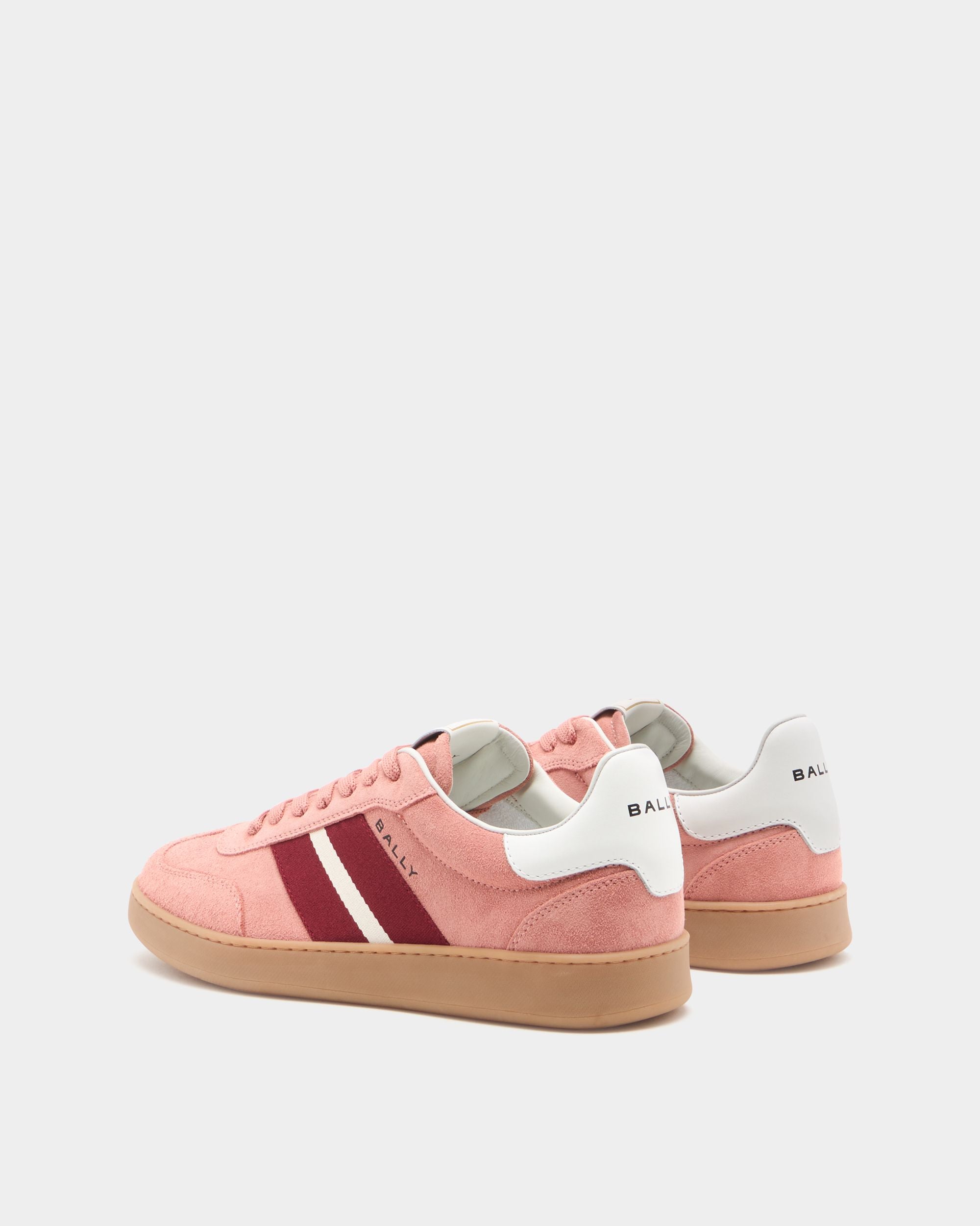 Retro Crest Sneaker in Light Pink Suede - Image 4
