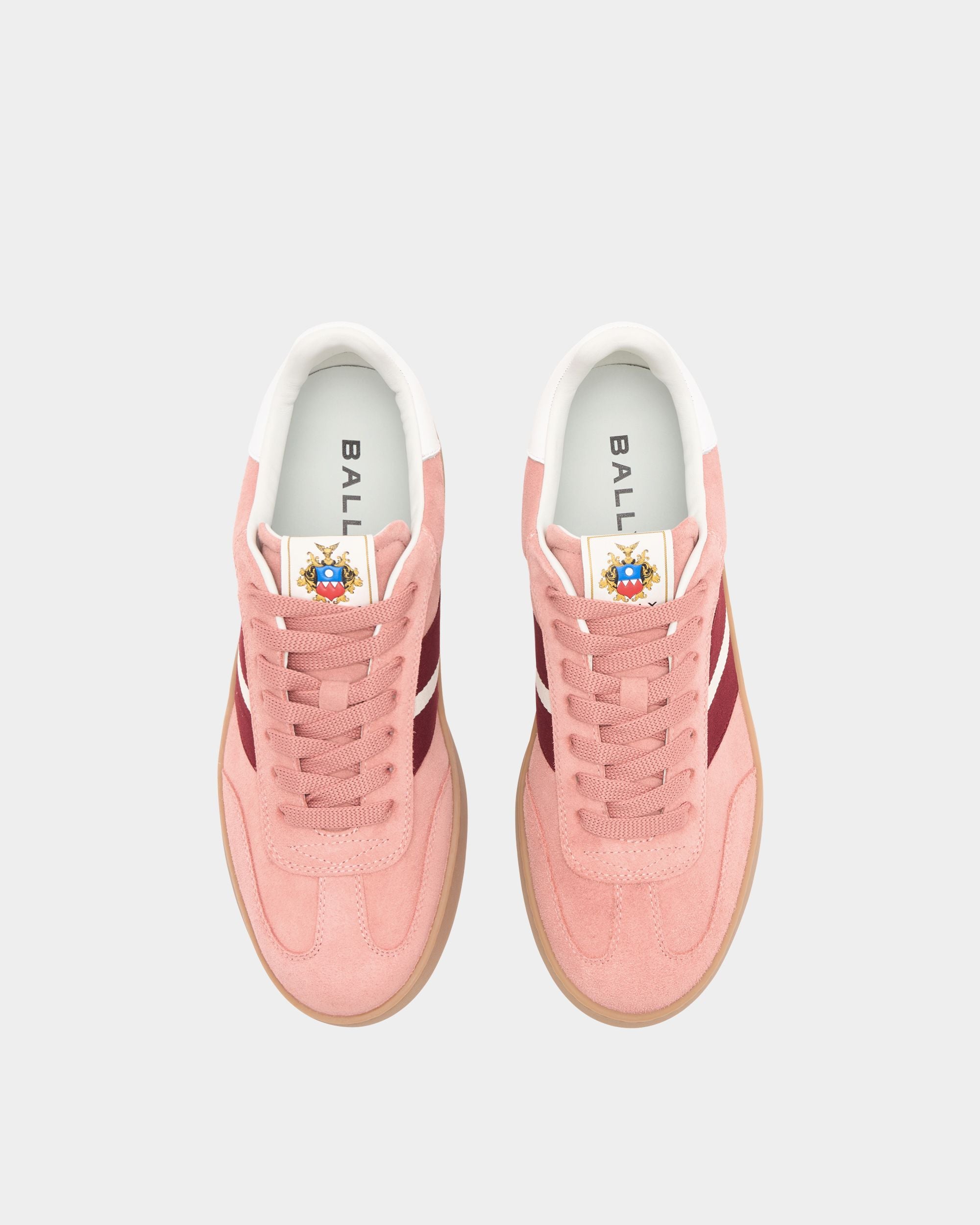Retro Crest Sneaker in Light Pink Suede - Image 5