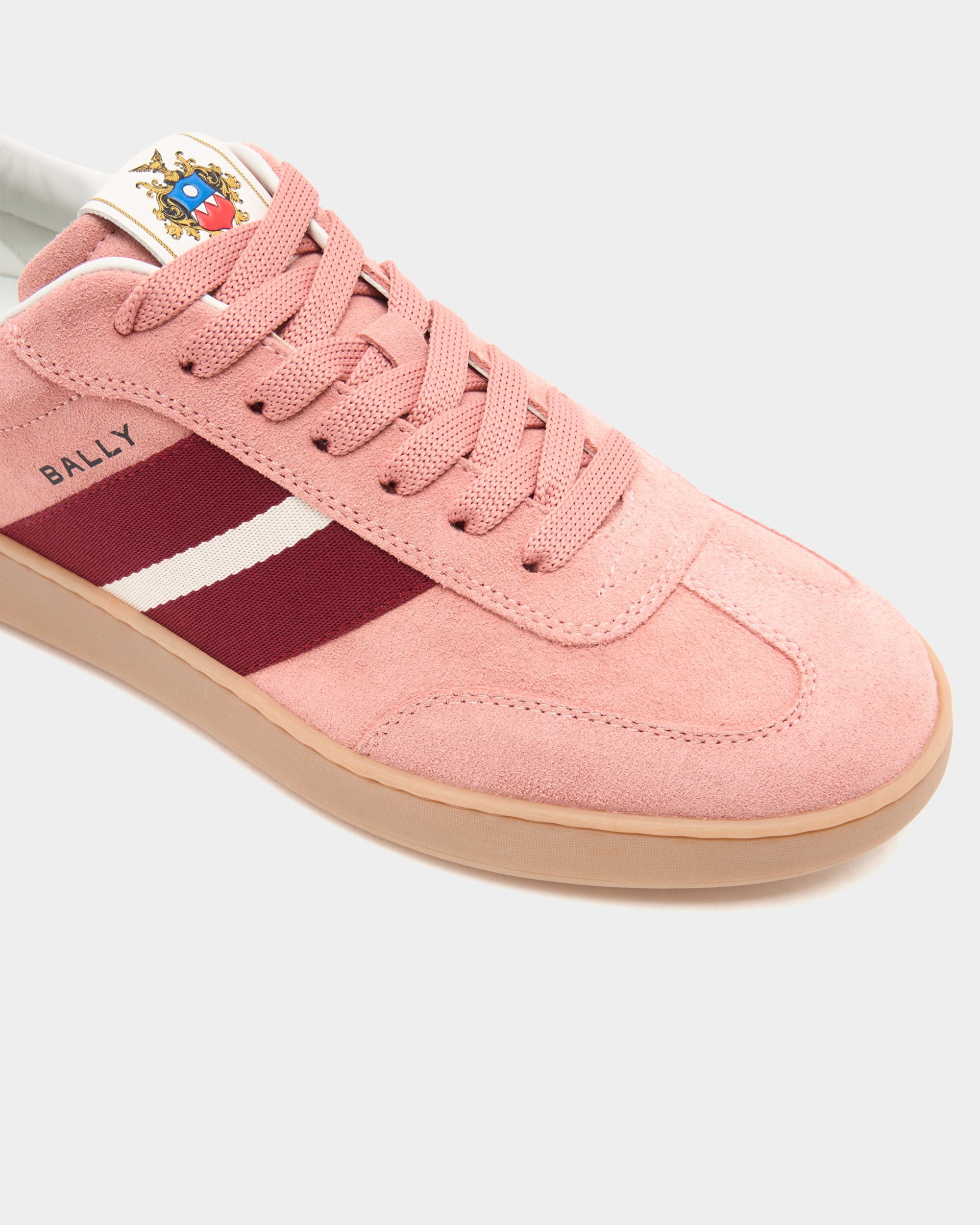 Retro Crest Sneaker in Light Pink Suede - Image 6